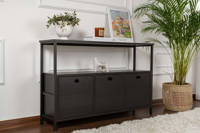 Nordure Consola Solace Madera Negra y Negra